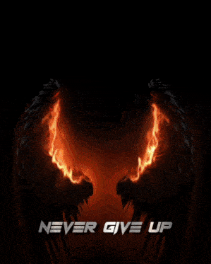 a poster that says voice rock never give up on it