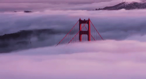 Fog Rolling Over The Golden Gate Bridge GIF - California Sanfran Sanfrancisco GIFs
