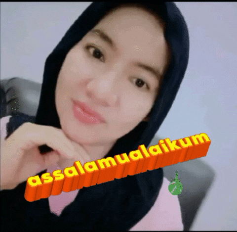 a woman wearing a hijab with the words assalamualaikum on the bottom right