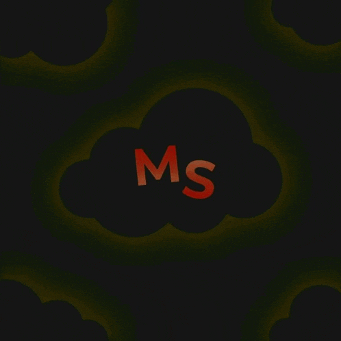 a dark background with a cloud and the word ms in red