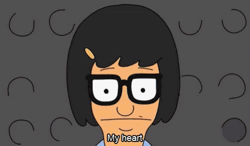 a cartoon of bob 's burgers laying on a rug