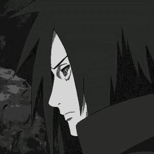 a black and white drawing of a man with a serious look on his face