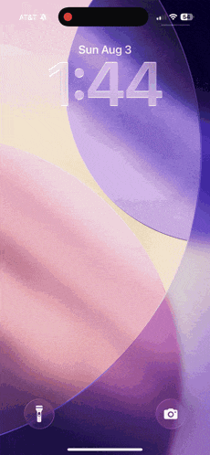 a phone screen displays the time as 1:44 on august 3rd