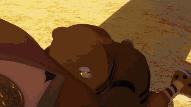 a close up of a cartoon character 's feet with a shadow on the ground