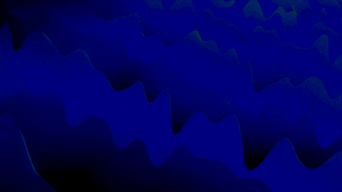 a dark blue background with a few waves