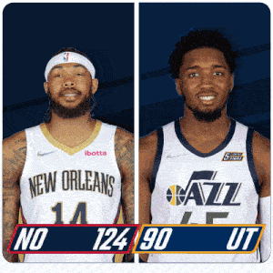 two basketball players from the new orleans jazz