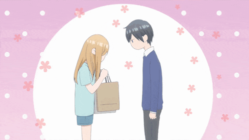 a blonde anime girl with her eyes closed and a blue shirt