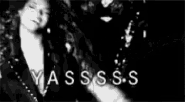 a black and white photo of a woman dancing with the words ssss written on the bottom .