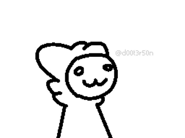 a black and white drawing of a cartoon character with the word beep written on it .
