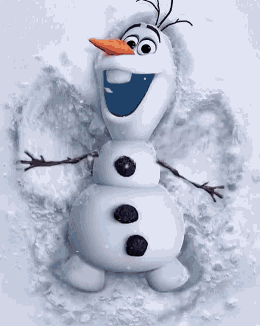 Olaf Frozen Olaf GIF - Olaf Frozen Olaf Snow Angel GIFs