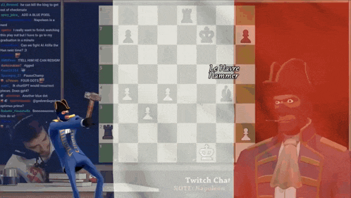 a screenshot of a chess game with le havre hammer written on the bottom