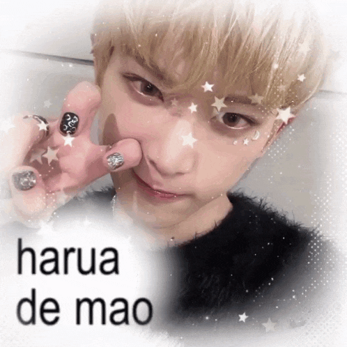 a picture of a boy with the name harua de mao