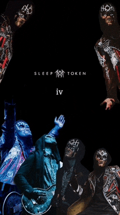 a poster for sleep token iv shows a group of people
