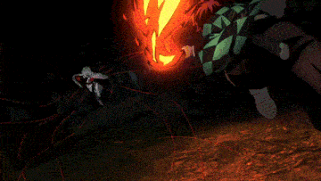 a drawing of a person with a sword and a flame coming out of it