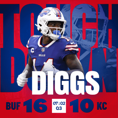 a buffalo bills football player named diggs runs with the ball