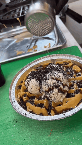 Ice Cream And Waffles Dessert GIF - Ice Cream And Waffles Dessert Food GIFs