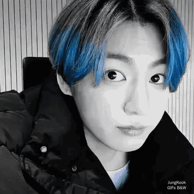 Jungkook Blue Jungkook Black And White GIF
