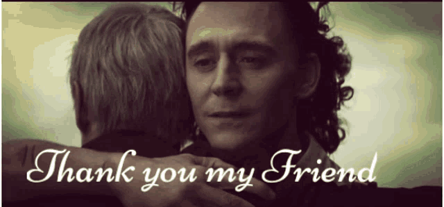 Thank You My Friend Friend Hug GIF