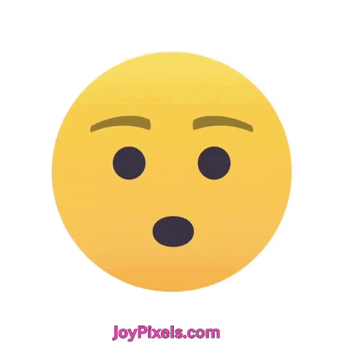 a yellow smiley face with a surprised look on his face