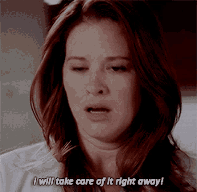 Greys Anatomy April Kepner GIF - Greys Anatomy April Kepner I Will Take Care Of It Right Away GIFs