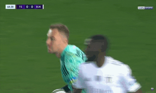 a soccer game is being played and the score is 0-0