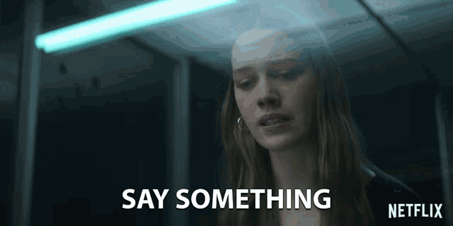 a netflix ad shows a woman crying and the words say something