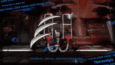 a screenshot of a video game that says ' thoracalgia ' on it