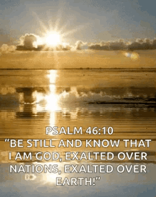 a picture of a beach with a bible verse written on it