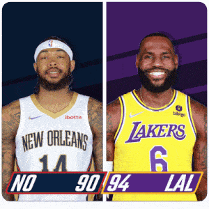 New Orleans Pelicans (90) Vs. Los Angeles Lakers (94) Third-fourth Period Break GIF - Nba Basketball Nba 2021 GIFs