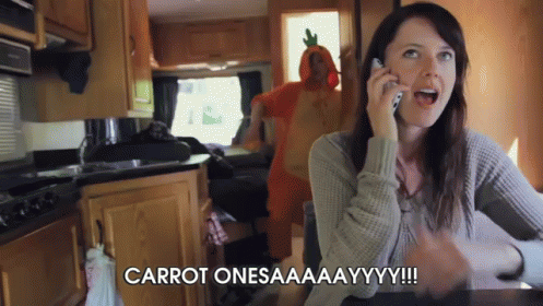 Carrot Onesie GIF - Hannah Hart My Drunk Kitchen Onesie GIFs