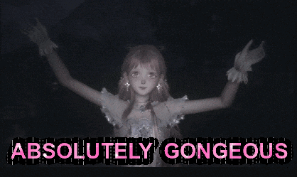 a girl with her arms outstretched and the words absolutely gorgeous above her