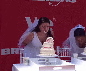 Bridezillas Eating Cake GIF - Bridezilla Bride Cake GIFs