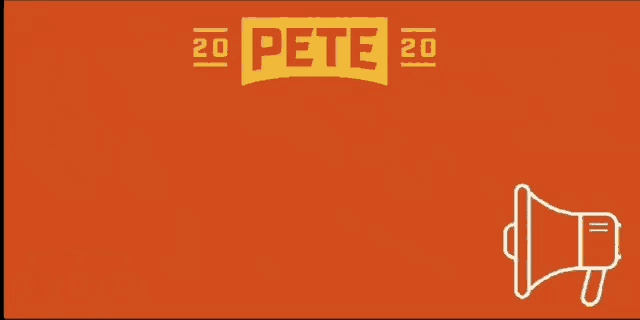 an orange and yellow sign that says pete 20 #teampete to your stations