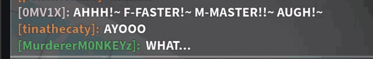 a screenshot of a text conversation between omv1x and murderer monkeyz
