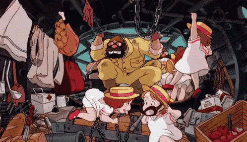 楽しい　たのしい　ジブリ　紅の豚 GIF