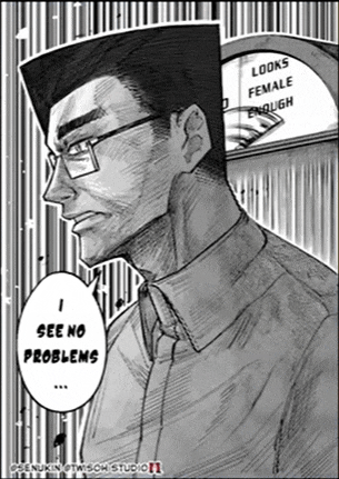 a black and white drawing of a man with glasses and the words " i see no problems "