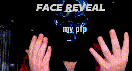a man in a red robe is holding his head with the words face reveal ugly ahh face behind him