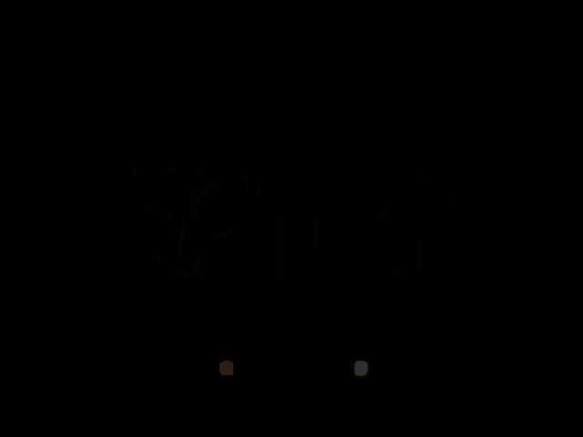 a black background with a rainbow colored graphic on it