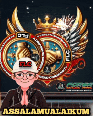a man wearing a flc hat stands in front of a logo for forsa