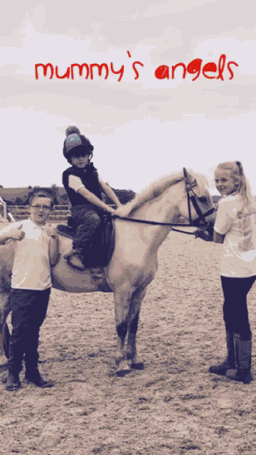 mummy 's angels is written on the bottom of the photo