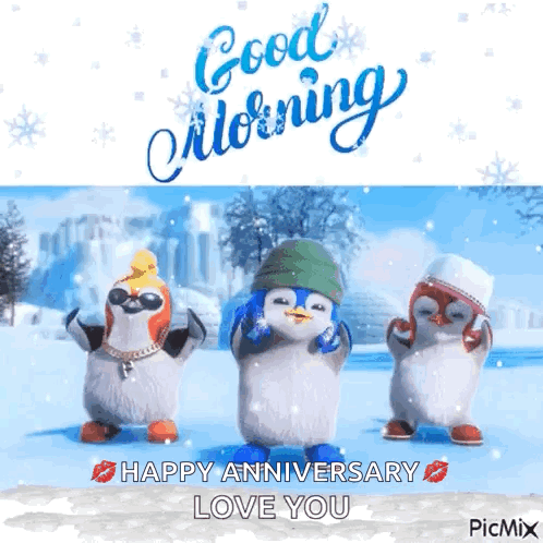 Good Morning Penguin GIF