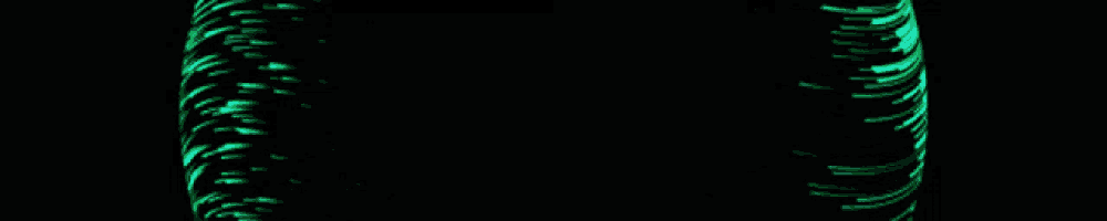 a black background with a green border that looks like a spiral