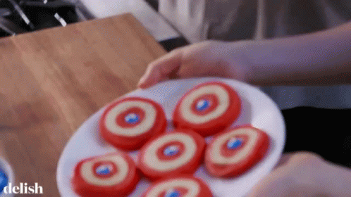 Captain America Shield Captain America Shield Cookies GIF - Captain America Shield Captain America Shield Cookies Cookies GIFs