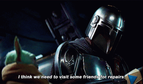 The Mandalorian I Think We Need To Visist Some Friends For Repairs GIF - The Mandalorian I Think We Need To Visist Some Friends For Repairs Repairs GIFs