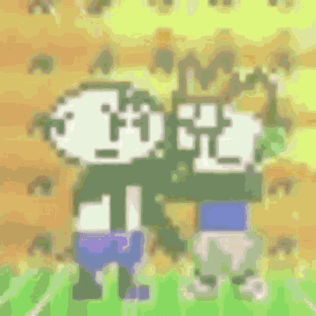 a pixel art drawing of two people standing next to each other with the letters t and h visible