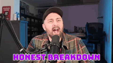 a man in a plaid shirt is talking into a microphone and the words honest breakdown are above him