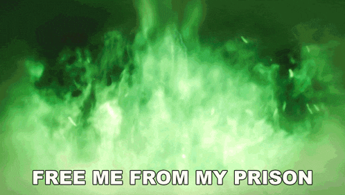 a green background with the words " free me from my prison "