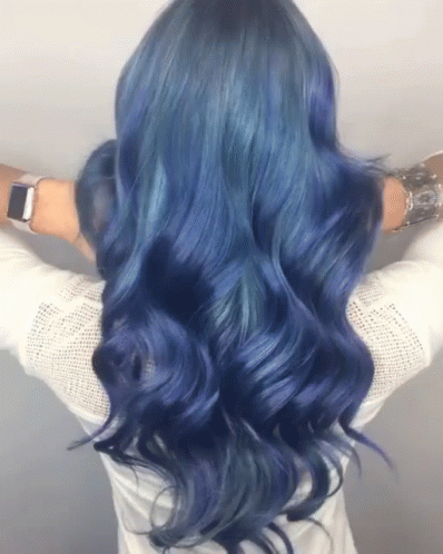 Blue Mermaid Hair GIF - Colored Hair Blue Hair Dyled Hair GIFs