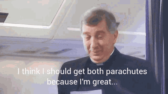 Priest Parachute GIF - Priest Parachute Im Great GIFs