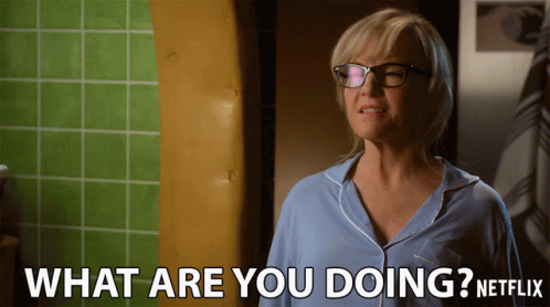 What Are You Doing Rachel Harris GIF - What Are You Doing Rachel Harris Linda Martin GIFs